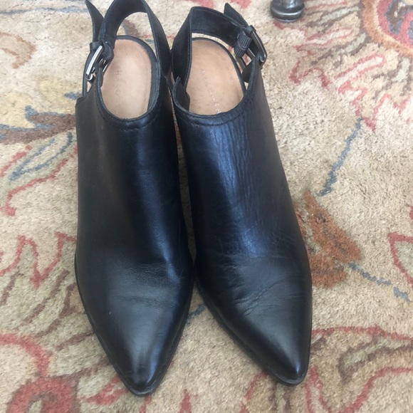 Halogen Shoes - Halogen black leather sling back bootie 9.5 worn once